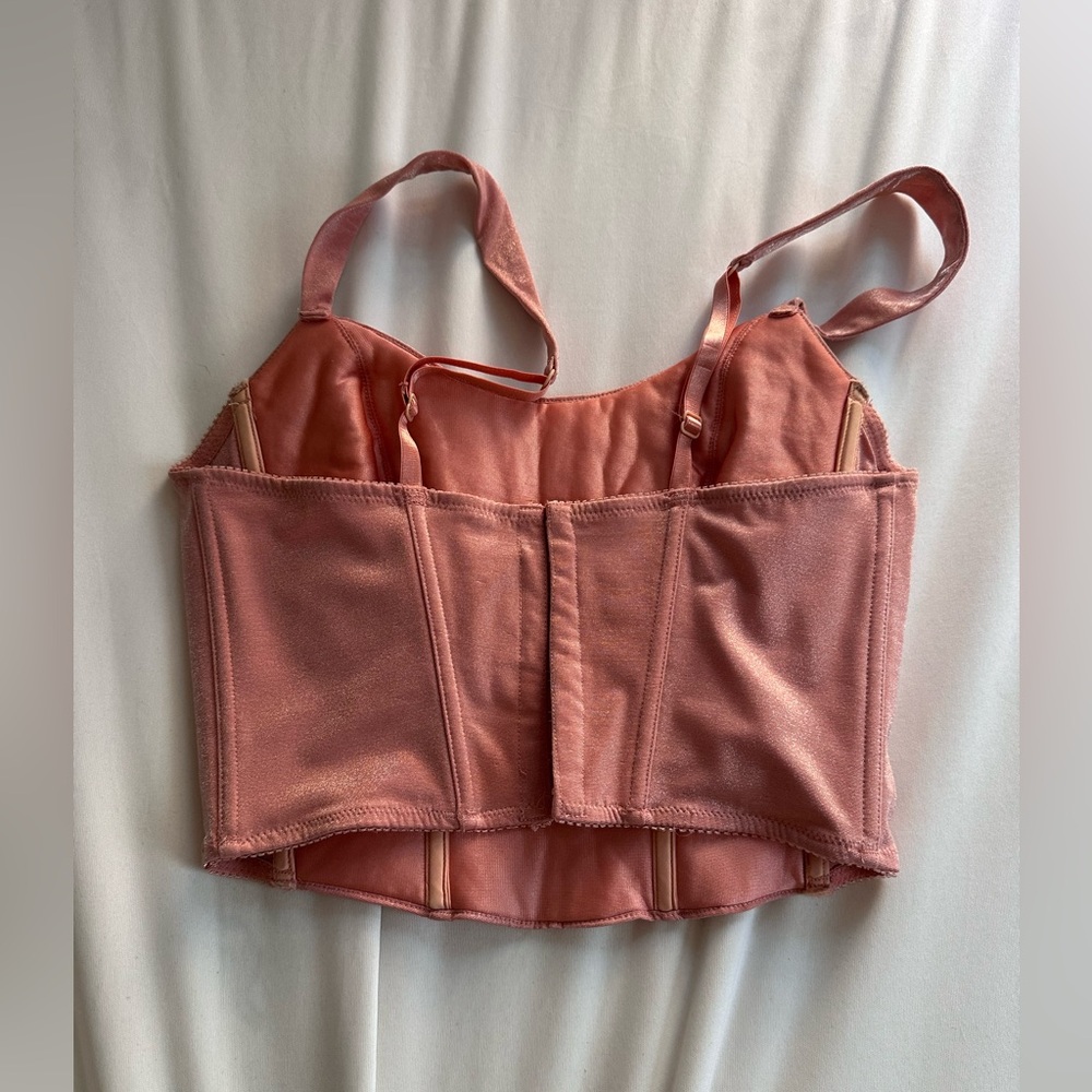 Vintage Victorias Secret Corset Bustier Crop Top Stretch 34B Y2K 90s - Picture 7 of 9